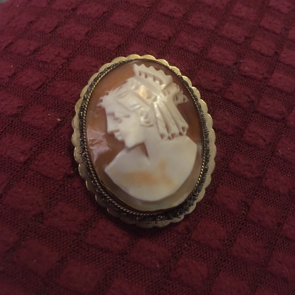 Vintage cameo brooche